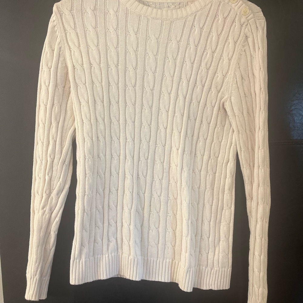 Classic Preppy Cable Knit Sweater